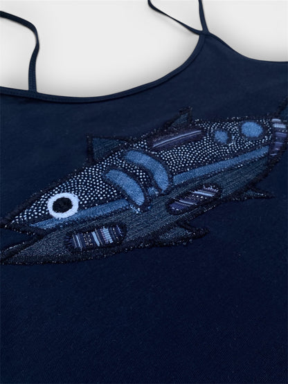 Navy Fish Cami