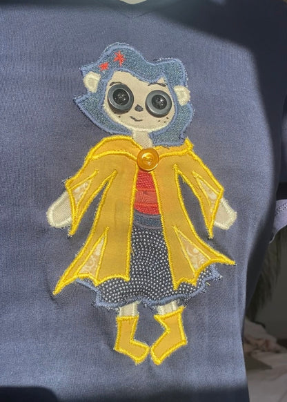 Button eye doll T