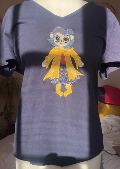 Button eye doll T